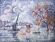Paul Signac flood at the pont royal oil painting